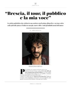 intervista a Francesco Renga sei magazine cover story scriverò il tuo nome tour ilaria rebecchi